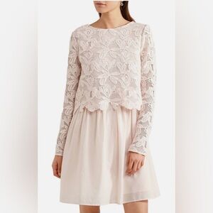 See By Chloe Lace Overlay Cream Dress